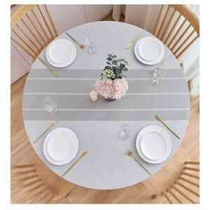 Round Fitted Vinyl Tablecloth